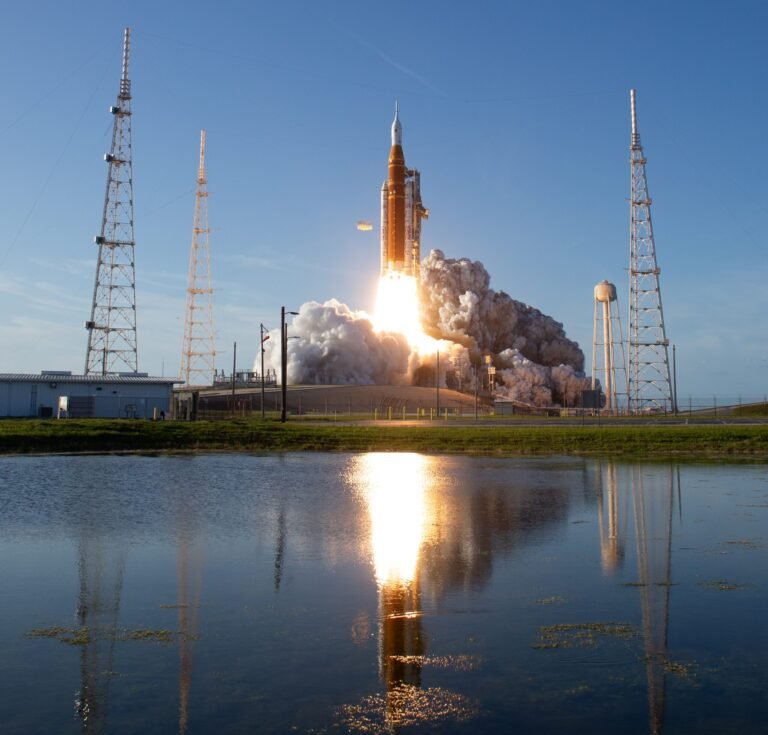 Witnessing lift off of first humans to venture to the Moon since 1972