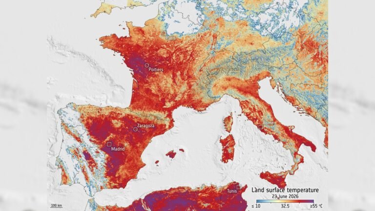 Europe’s deadly heat wave seen from space photo of the day for June 30, 2026