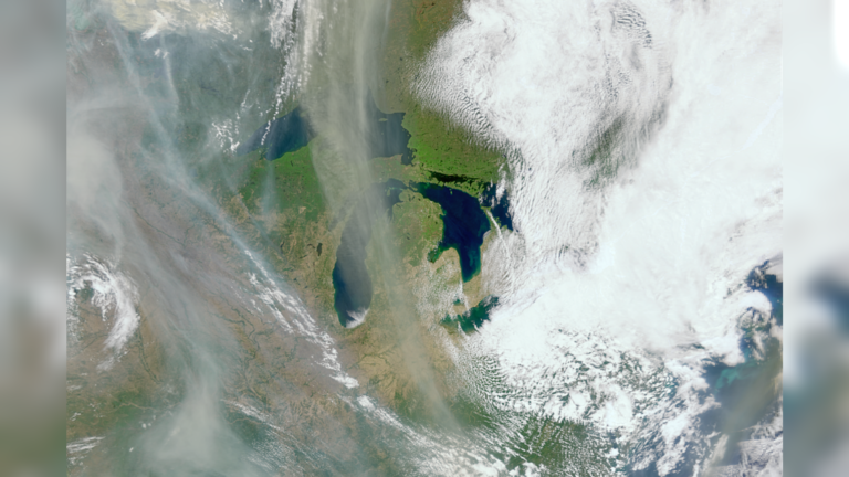 Ocean-monitoring satellite spots wildfire smoke from space photo of the day for July 1, 2026